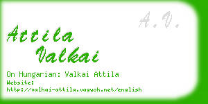 attila valkai business card